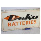DECKA BATTERIES METAL SIGN