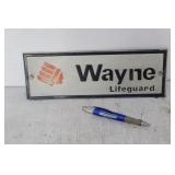 WAYNE LIFEGUARD METAL SIGN