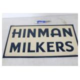 HINMAN MILKERS METAL SIGN