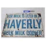 HAVERLY BULK MILK COOLER SIGN