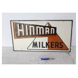 HINMAN MILKERS METAL SIGN