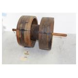 WOODEN 12" PULLY WHEELS