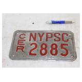 NYPSC LICENSE PLATE