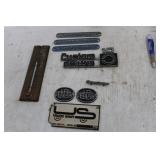 8NAME PLATES AND THERMOMETER