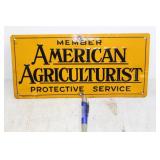 AMERICAN AGRICULTURIST TIN SIGN