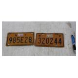 2 NYS MOTORCYCLE PLATES