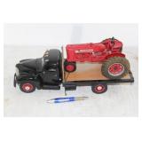 TOY TRACTOR ON TRUCK