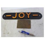 2 JOY NAME PLATES