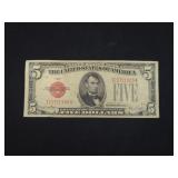 $5 US NOTE,  SERIES 1928 F