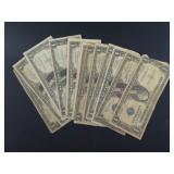 (14) US $1 SILVER CERTIFICATES, SERIES 1935