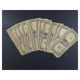 (20) US $1 SILVER CERTIFICATES,  SERIES 1957