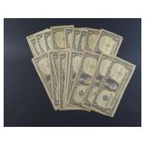 (20) US $1 SILVER CERTIFICATES,  SERIES 1957