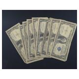 (10) US $1 SILVER CERTIFICATES, SERIES 1935