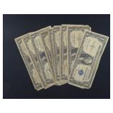 (10) US SERIES 1935 $1 SILVER CERTIFICATES