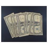 (11) US SERIES 1935 $1 SILVER CERTIFICATES