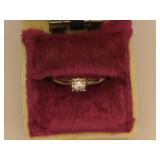 14K WHITE GOLD SOLITAIRE DIAMOND ENGAGEMENT RING