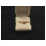 14K GOLD STAR SAPPHIRE & DIAMOND VINTAGE RING