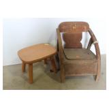 CHILD-SIZE CHAIR AND STOOL