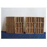 4 LETTERPRESS TYPE CASES