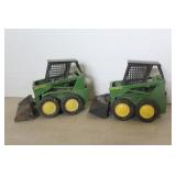 2 DIE CAST JOHN DEERE SKID LOADERS