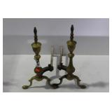 BRASS ANDIRONS