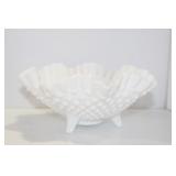 GROUPING OF WHITE GLASS