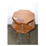 TWO TIER OCTOGON END TABLE