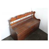 WOODEN BENCH W/ STORAGE AREA