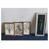 3 ORIGINAL PIECES OF ARTWORK  AND 1 PHOTO