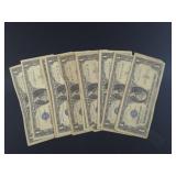 (14) US $1 SILVER CERTIFICATES, SERIES 1957
