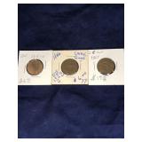 1865, 1866, 1867 US 2 CENT COINS
