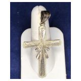 STERLING SILVER 2" CROSS PENDANT