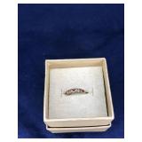 10K YELLOW GOLD HEART RUBY & DIAMOND RING