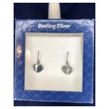 STERLING SILVER HEART EARRINGS