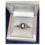 10K YELLOW GOLD OVER 3 CARAT GARNET