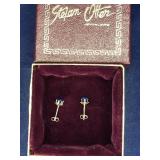 14K GOLD SEPTEMBER BIRTHSTONE STUD EARRINGS