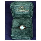 10K YELLOW GOLD TOPAZ RING, SIZE 7.5