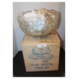 CRYSTAL AND PRESSED GLASS PUNCH BOWLS