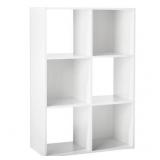 ROOM ESSENTIALS WHITE FINISH 6 CUBE ORGANIZER