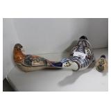3 MEXICAN STYLE BIRD FIGURES