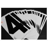 (15) METAL 18" X 8" NUMBER SIGNS (#4