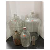 5 GLASS JUGS