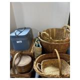 COLLECTION OF BASKETS AND SUITCASE