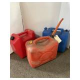3 PLASTIC GAS/ KEROSENE CANS