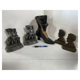 GROUP OF CAST METAL ITEMS