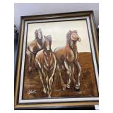 TEXTURED HORSE OIL PAINTING ON CANVAS
