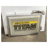 MCCULLOCH TITAN HANGING ADVERTISING LIGHT