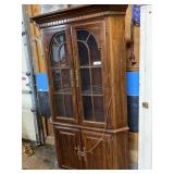 LIGHTED CORNER CURIO CABINET