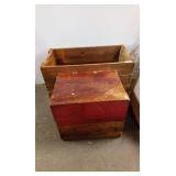 2 VINTAGE WOODEN BOXES