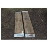 2 WOODEN RAMPS WITH METAL ENDS - 6 ft